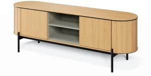 TV-Lowboard ROTTO RT-05 (168 cm) – Eiche Vincenza & Eukalyptus | Lowboard Riffel-Optik