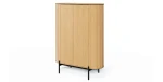 Highboard-ROTTO-RT-01-(107 cm)–Eiche Vincenza-&amp;-Eukalyptus-|-Riffel-Design