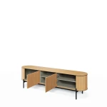 XXL-TV-Lowboard-ROTTO-RT-06-(200 cm)–Eiche-Vincenza-&-Eukalyptus-|-Riffel-Optik