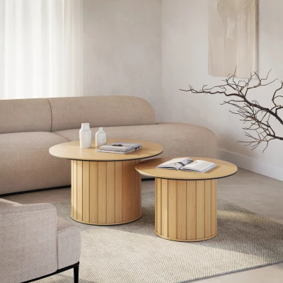 Couchtisch ROTTO RT-07 (66 cm) – Eiche Vincenza & Eukalyptus | Loft-Design
