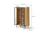 Vitrine-ROTTO-RT-10-(107 cm)–Eiche-Vincenza-|Riffel-Optik-&-Glas