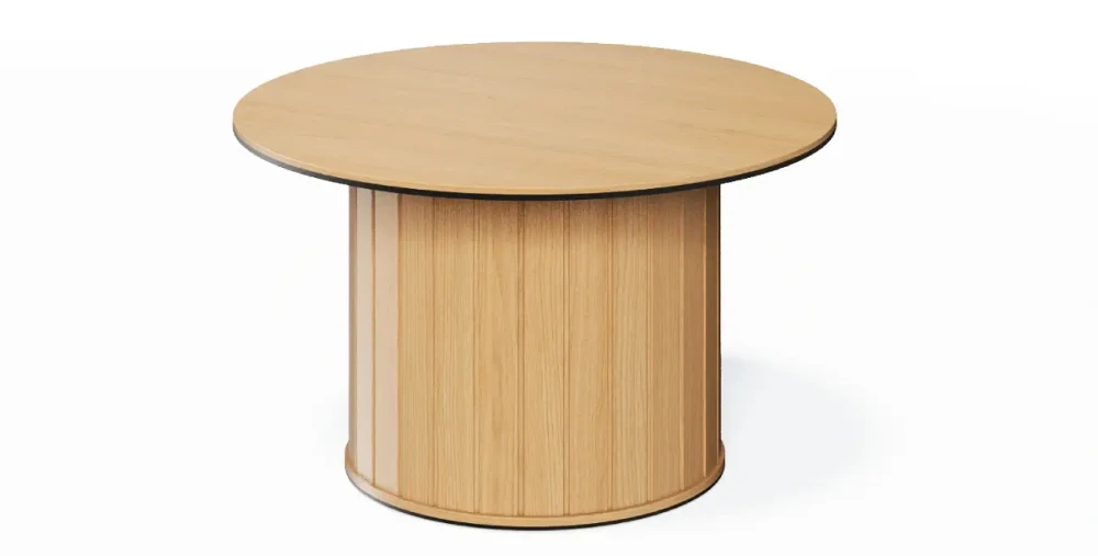 Couchtisch-ROTTO-RT-08-(80 cm)–Eiche-Vincenza-Eukalyptus-|-Riffel-Design