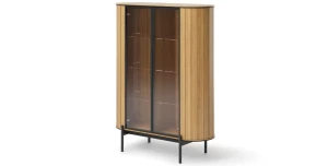 Vitrine ROTTO RT-10 (107 cm) – Eiche Vincenza | Riffel-Optik & Glas