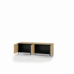 TV-Lowboard-TIVOLI-TI-05-(167 cm)–Torro-Cremona-Eiche-&-Schwarz-mit-LED-Beleuchtung