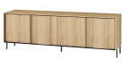 TV-Lowboard-TIVOLI-TI-05-(167 cm)–Torro-Cremona-Eiche-&amp;-Schwarz-mit-LED-Beleuchtung