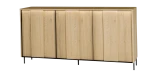 Sideboard-TIVOLI-TI-04-(167 cm)–Torro-Cremona-Eiche-&amp;-Schwarz-mit-LED-Beleuchtung