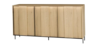 Sideboard TIVOLI TI-04 (167 cm) – Torro Cremona Eiche & Schwarz mit LED-Beleuchtung