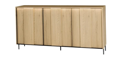Sideboard TIVOLI TI-04 (167 cm) – Torro Cremona Eiche & Schwarz mit LED-Beleuchtung