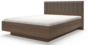 Modernes Doppelbett AMARO 160x200 cm – Eiche Dunin mit Polsterkopfteil (Ohne Matratze)
