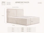 Boxspringbett-140x200-Cord-mit-Bettkasten-&-Topper-COSTA