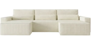 Kompakte Wohnlandschaft STELLA U-Form Cord mit Schlaffunktion 350x162