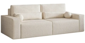 Bouclé Schlafsofa STELLA mit Bettkasten & Schlaffunktion 248x110