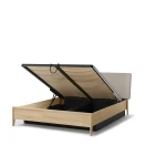 Design-Bett-SNUGLY-SU-02-(160x200-cm)-Geölte-Eiche-&-Schwarz-mit-Bettkasten