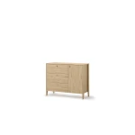 Design-Kommode-SNUGLY-SU-03-(112 cm)–Geölte-Eiche-mit-3-Schubladen-und-1-Tür