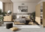 Design-Kommode-SNUGLY-SU-03-(112 cm)–Geölte-Eiche-mit-3-Schubladen-und-1-Tür