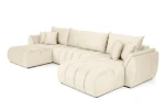 XXL-Wohnlandschaft-OTI-U-mit-Schlaffunktion-&-Bettkasten,-382x184-cm,-Stepp-Design,-Universell-montierbar