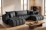 XXL-Wohnlandschaft-OTI-U-mit-Schlaffunktion-&-Bettkasten,-382x184-cm,-Stepp-Design,-Universell-montierbar-monolith95