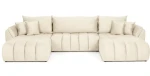 XXL-Wohnlandschaft-OTI-U-mit-Schlaffunktion-&-Bettkasten,-382x184-cm,-Stepp-Design,-Universell-montierbar