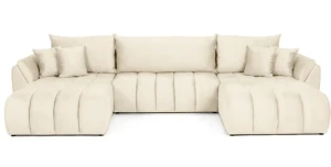 XXL Wohnlandschaft OTTO U mit Schlaffunktion & Bettkasten, 382x184 cm, Stepp-Design, Universell montierbar