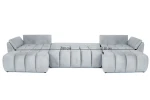 XXL-Wohnlandschaft-OTI-U-mit-Schlaffunktion-&-Bettkasten,-382x184-cm,-Stepp-Design,-Universell-montierbar