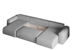 XXL-Wohnlandschaft-U-Form-CAPRO-U-362x145-cm-mit-Schlaffunktion,-Bettkasten-&-Ausziehhilfe-Breitcord Poso-/-Webstoff-Verita