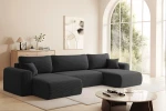 XXL-Wohnlandschaft-U-Form-CAPRO-U-362x145-cm-mit-Schlaffunktion,-Bettkasten-&-Ausziehhilfe-Breitcord Poso-/-Webstoff-Verita-Poso135