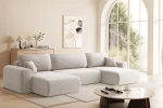 XXL-Wohnlandschaft-U-Form-CAPRO-U-362x145-cm-mit-Schlaffunktion,-Bettkasten-&-Ausziehhilfe-Breitcord Poso-/-Webstoff-Verita-Poso100