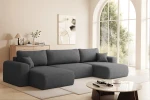 XXL-Wohnlandschaft-U-Form-CAPRO-U-362x145-cm-mit-Schlaffunktion,-Bettkasten-&amp;-Ausziehhilfe-Breitcord Poso-/-Webstoff-Verita-Verita88