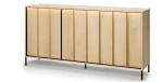Sideboard-ITAMI-IT-03-mit-Beleuchtung,-3-türig, 165x83x40-cm,-Eiche-Cremona-/-Schwarz
