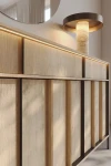 Sideboard-ITAMI-IT-04-mit-Beleuchtung,-3-Türen-&-3-Schubladen,-165x83x40-cm,-Eiche-Cremona-/-Schwarz
