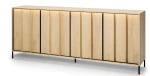 Sideboard-ITAMI-IT-05-mit-Beleuchtung,-4-türig,-XXL-Breite-206cm,-Eiche-Cremona-/-Schwarz