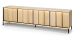 TV-Lowboard-ITAMI-IT-06-mit-Beleuchtung,-4-türig, XXL-Breite-206-cm,-Eiche-Cremona-/-Schwarz