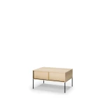 Moderner-Couchtisch-mit-1-Schublade-ITAMI-IT-07 -Eiche-Torro-Cremona-/-Schwarz-100x70-cm