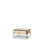 Moderner-Couchtisch-mit-1-Schublade-ITAMI-IT-07 -Eiche-Torro-Cremona-/-Schwarz-100x70-cm