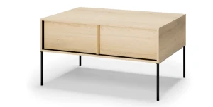 Moderner Couchtisch mit 1 Schublade ITAMI IT-07 Eiche Torro Cremona / Schwarz 100x70 cm