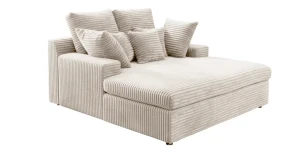 XXL Loveseat LAZY ONE 153x173 cm Breitcord Tilia (Cord) – Tiefes Lounge Sofa mit Schlaffunktion