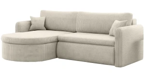 Universal Ecksofa VERONA L 250x160 cm – Breitcord oder Bouclé – Schlaffunktion & Bettkasten