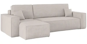 Universal Ecksofa KARL L 244x145 cm – Cord oder Bouclé – Schlaffunktion