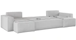 Technische Darstellung des geöffneten Schlafsofas KARL U, die die großzügige Liegefläche von 268x140 cm veranschaulicht.