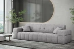 Stilvolles Raumambiente mit dem hellgrauen Sofa Balia als 3-Sitzer aus dem hochwertigen Chenille-Stoff Perfect Harmony 80.