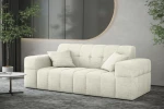 Helles Wohnambiente mit dem beigefarbenen 2-Sitzer Sofa Balia im weichen Chenille-Stoff Perfect Harmony 01 als elegantem Blickfang.