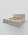 Detailansicht des integrierten Lattenrosts und Bettkastens im Polsterbett DIEGO (160x200 cm), der für zusätzliche Funktionalität und Ordnung im Schlafzimmer sorgt.