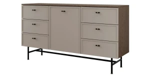 Kommode ELORA 150 cm Baltic Storm / Toffee– Japandi Sideboard