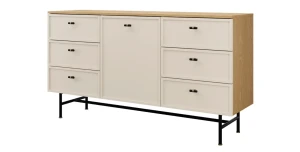 Kommode ELORA 150 cm Frühlings-Eiche & Macadamia – Japandi Sideboard