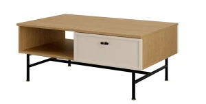 Couchtisch ELORA Frühlings-Eiche & Macadamia – Japandi 90x61 cm