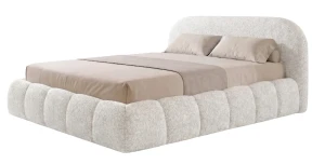 Polsterbett DAKOTA SLIM Bouclé 160x200 cm – Cloud Bed mit Bettkasten