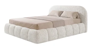 XXL Polsterbett DAKOTA SLIM Bouclé 200x200 cm – Familienbett mit Bettkasten