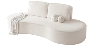 Design Sofa SOFIA (234x101) – Organische Formen, Bonellfederung, Freistehend