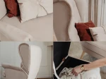 fotel scandi_TRINahaufnahme der Polsterung des Ohrensessels CLASSIC, welche die weiche und luxuriöse Textur des Samt Trinity Stoffes im Detail präsentiert.NITY 02_06.webp