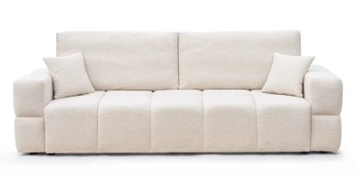 Sofa BUENO | Stoff Bouclé | Schlaffunktion, Bettkasten
